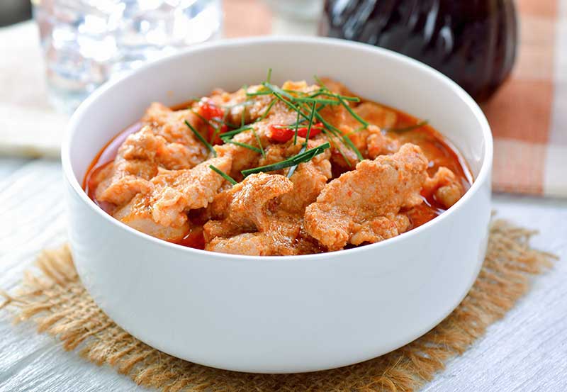 A delicious Pork Panang Curry