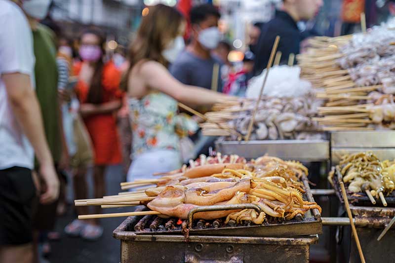 Yaowarat is famous for its fresh seafood