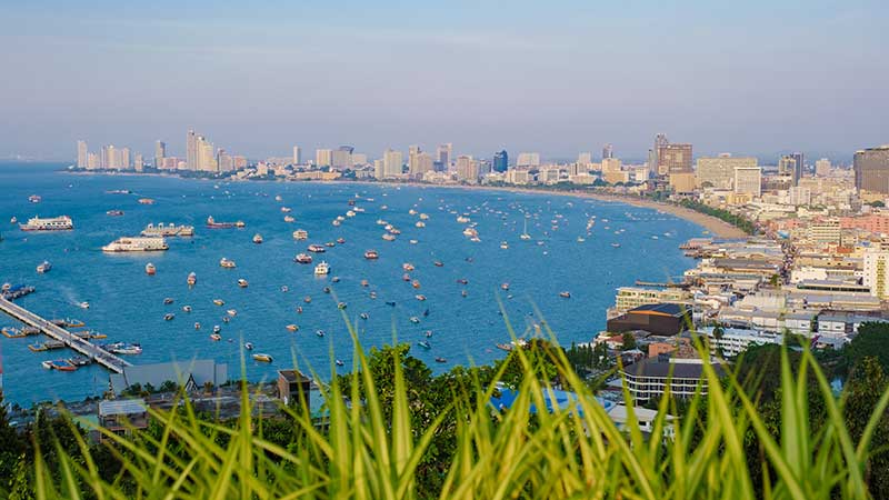 pattaya-skyline-from-the-hill-Pattaya's-beautiful-beaches-are-a-major-selling-point