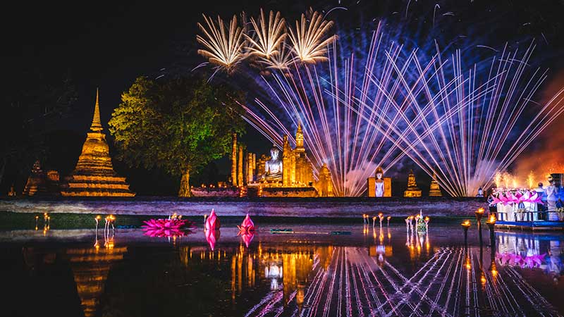 The festival of Loy Krathong is observed across the entirety of Thailand