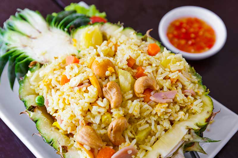 pineapple fried rice is a tasty and healthy recipe